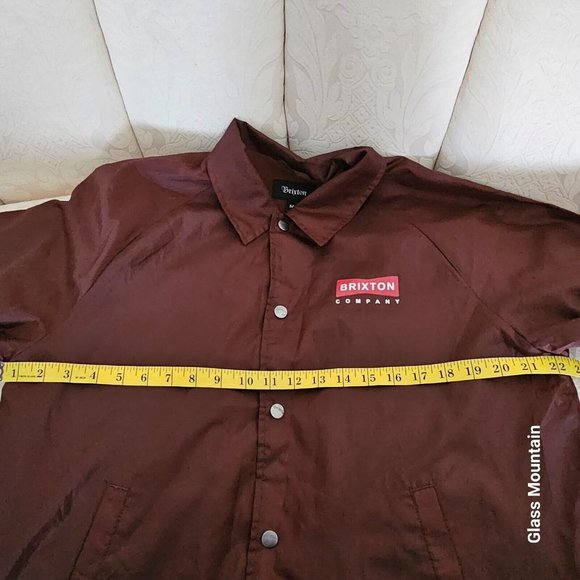 Brixton Maroon Windbreaker Jacket - Picture 10 of 13